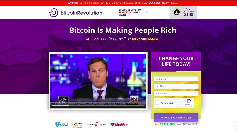 kripto prevare: sajt Bitcoin rEVOLUTION